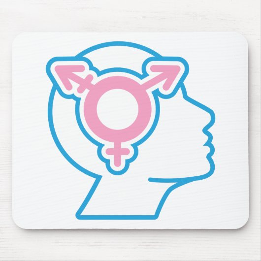 Trans Pride Symbool Muismat (Voorkant)