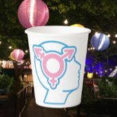 Trans Pride Symbool Papieren bekers