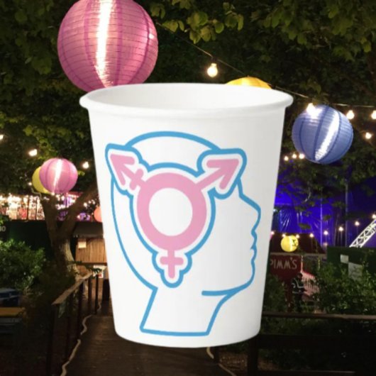 Trans Pride Symbool Papieren bekers