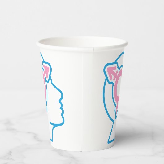 Trans Pride Symbool Papieren bekers (Rechts)