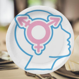 Trans Pride Symbool Papieren Borden Papieren Bordje