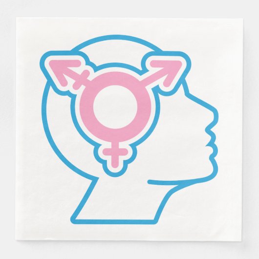 Trans Pride Symbool Papieren servetten (Voorkant)
