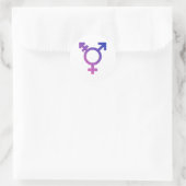 Trans Pride Symbool Ronde Sticker (Tas)