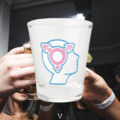 Trans Pride Symbool Shot Glass Glas