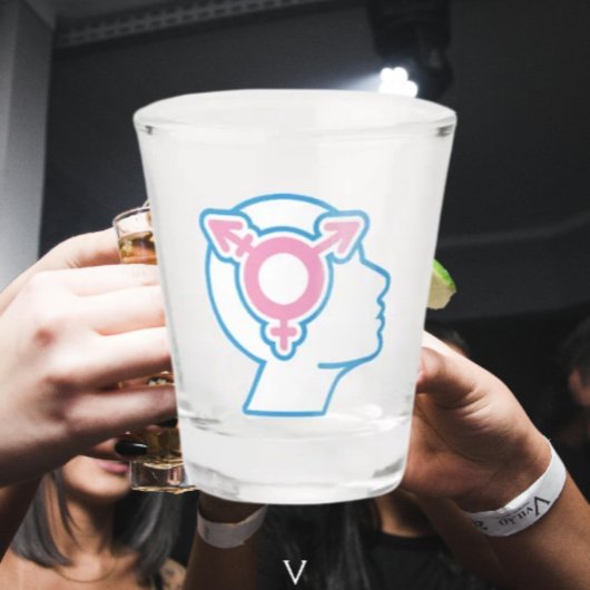 Trans Pride Symbool Shot Glass Shot Glas
