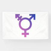 Trans Pride Symbool Spandoek (Horizontaal)
