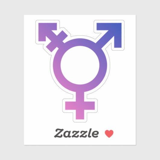 Trans Pride-symbool Sticker (Vel)