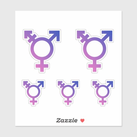 Trans Pride-symbool Sticker (Vel)