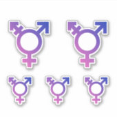 Trans Pride-symbool Sticker (Voorkant)