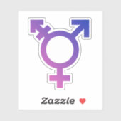 Trans Pride Symbool Sticker (Vel)