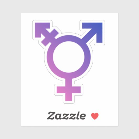 Trans Pride Symbool Sticker (Vel)