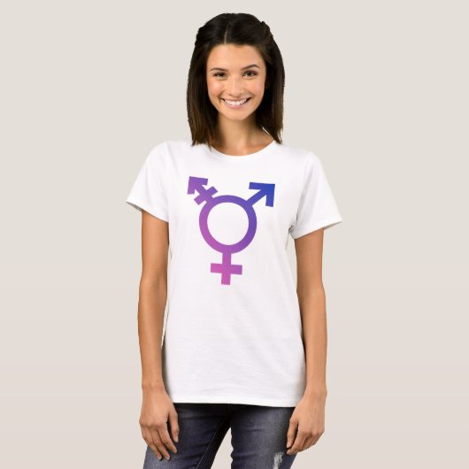 Trans Pride Symbool T-shirt (Voorkant volledig)