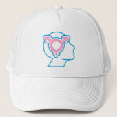 Trans Pride Symbool Trucker Hat Trucker Pet (Voorkant)