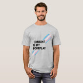 Trans Pride toestemming is mijn voorspel lichte T- T-shirt (Voorkant volledig)