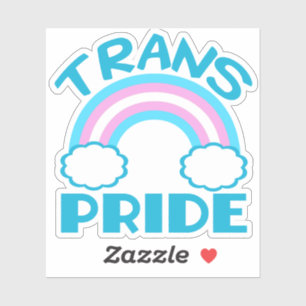 Trans Pride Transgender Flag Regenboog Sticker
