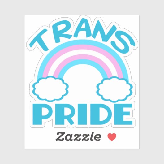 Trans Pride Transgender Flag Regenboog Sticker (Vel)