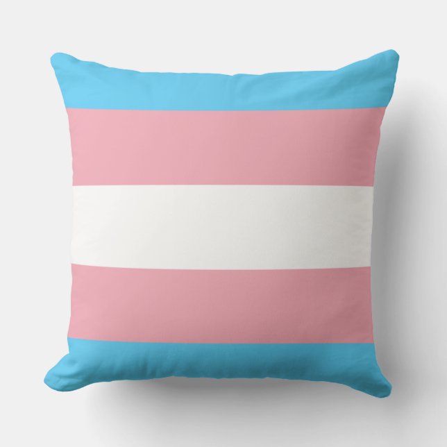 Trans Pride (Transgender Pride) Vlag Kussen (Voorkant)