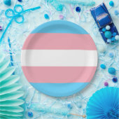 Trans Pride (Transgender Pride) Vlag Papieren Bordje (Feest)