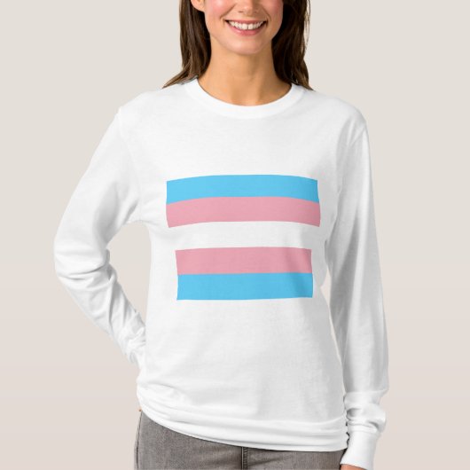 Trans Pride (Transgender Pride) Vlag T-shirt (Voorkant)