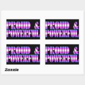 Trans Pride "Trots & Krachtig" Rechthoekige Sticker (Vel)