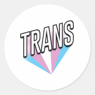Trans Pride-uitbarsting Trans Ronde Sticker