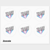 Trans Pride-uitbarsting Trans Ronde Sticker (Vel)