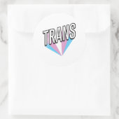 Trans Pride-uitbarsting Trans Ronde Sticker (Tas)