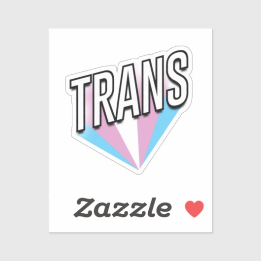 Trans Pride-uitbarsting Trans Sticker (Vel)