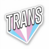 Trans Pride-uitbarsting Trans Sticker (Voorkant)