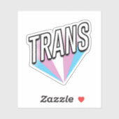 Trans Pride-uitbarsting Trans Sticker (Vel)