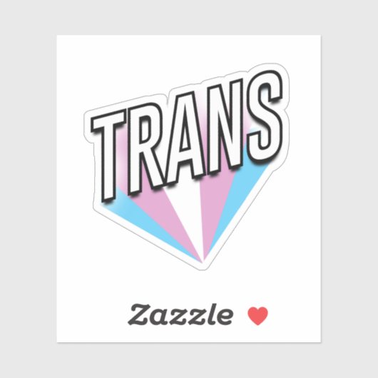 Trans Pride-uitbarsting Trans Sticker (Vel)