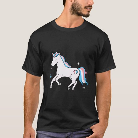Trans Pride Unicorn T-shirt (Voorkant)
