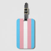 Trans Pride Vlag Bagagelabel (Voorkant (verticaal))
