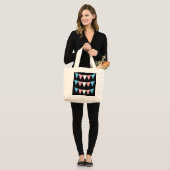 Trans Pride-vlag boodschappentas Grote Tote Bag (Voorkant (model))