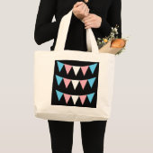 Trans Pride-vlag boodschappentas Grote Tote Bag (Voorkant (product))