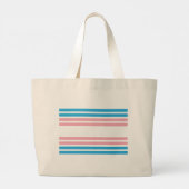 Trans Pride-vlag boodschappentas Grote Tote Bag (Achterkant)