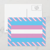 Trans Pride-vlag Briefkaart (Voorkant / Achterkant)
