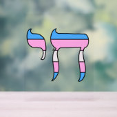 Trans Pride-vlag Chai Acryl Bord (Neutraal)