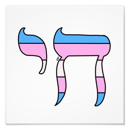 Trans Pride-vlag Chai Foto Afdruk (Voorkant)