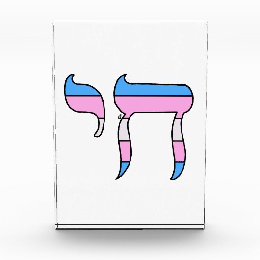 Trans Pride-vlag Chai Fotoblokken (Voorkant)