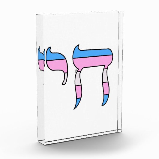 Trans Pride-vlag Chai Fotoblokken (Links)