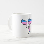 Trans Pride-vlag Chai Koffiemok (Voorkant links)