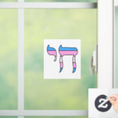 Trans Pride-vlag Chai Raamsticker (Huis)