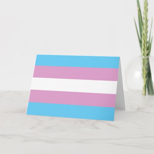 Trans Pride-vlag Feestdagen Kaart (Voorkant)