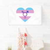 Trans Pride-vlag Hart Spandoek (Insitu)