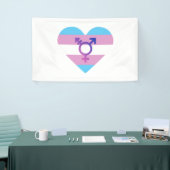 Trans Pride-vlag Hart Spandoek (Beurs)