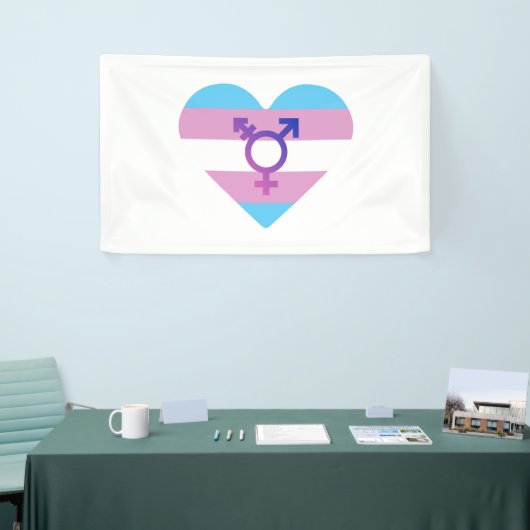 Trans Pride-vlag Hart Spandoek (Beurs)
