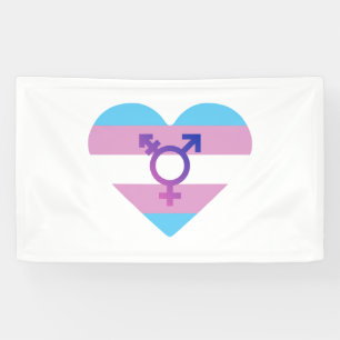 Trans Pride-vlag Hart Spandoek