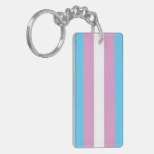 Trans Pride-vlag Sleutelhanger (Voorkant Links)