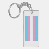 Trans Pride-vlag Sleutelhanger (Voorkant Links)